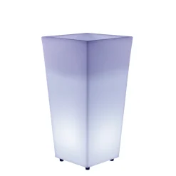 NEWGARDEN - Pot lumineux melisa 40 solaire+batterie rechargeable led rgb avec télécommande 40x40x90cm
