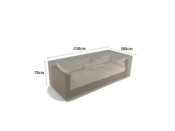NORTENE - Housse de protection pour canapé 3 places covertop - taupe - 230 x 100 x 70 cm