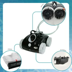 Orca robot de piscine electrique - robot nettoyeur fond - autonome - compatible tout revêtement - 106490