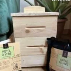 ORGANIC WORMS - Hôtel à vers organic worms grand modèle + litière de vers