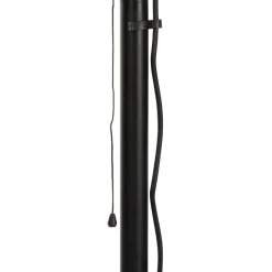 OUTTRADE - Chauffage d'extérieur sur pied en aluminium noir - H 195 x D.50 cm