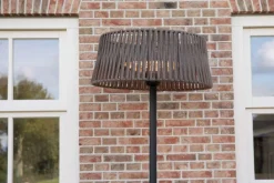 OUTTRADE - Chauffage halogène extérieur ARTIX CORDA 2100 en acier brun - D.60 cm