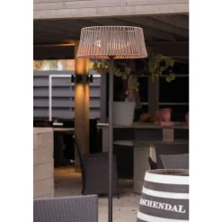 OUTTRADE - Chauffage halogène extérieur ARTIX CORDA 2100 en acier brun - D.60 cm