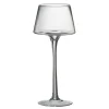 PARIS PRIX - Bougeoir sur pied "conique" 35cm transparent