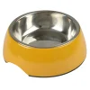 PARIS PRIX - Gamelle pour chien & chat "bol inox" 14cm moutarde