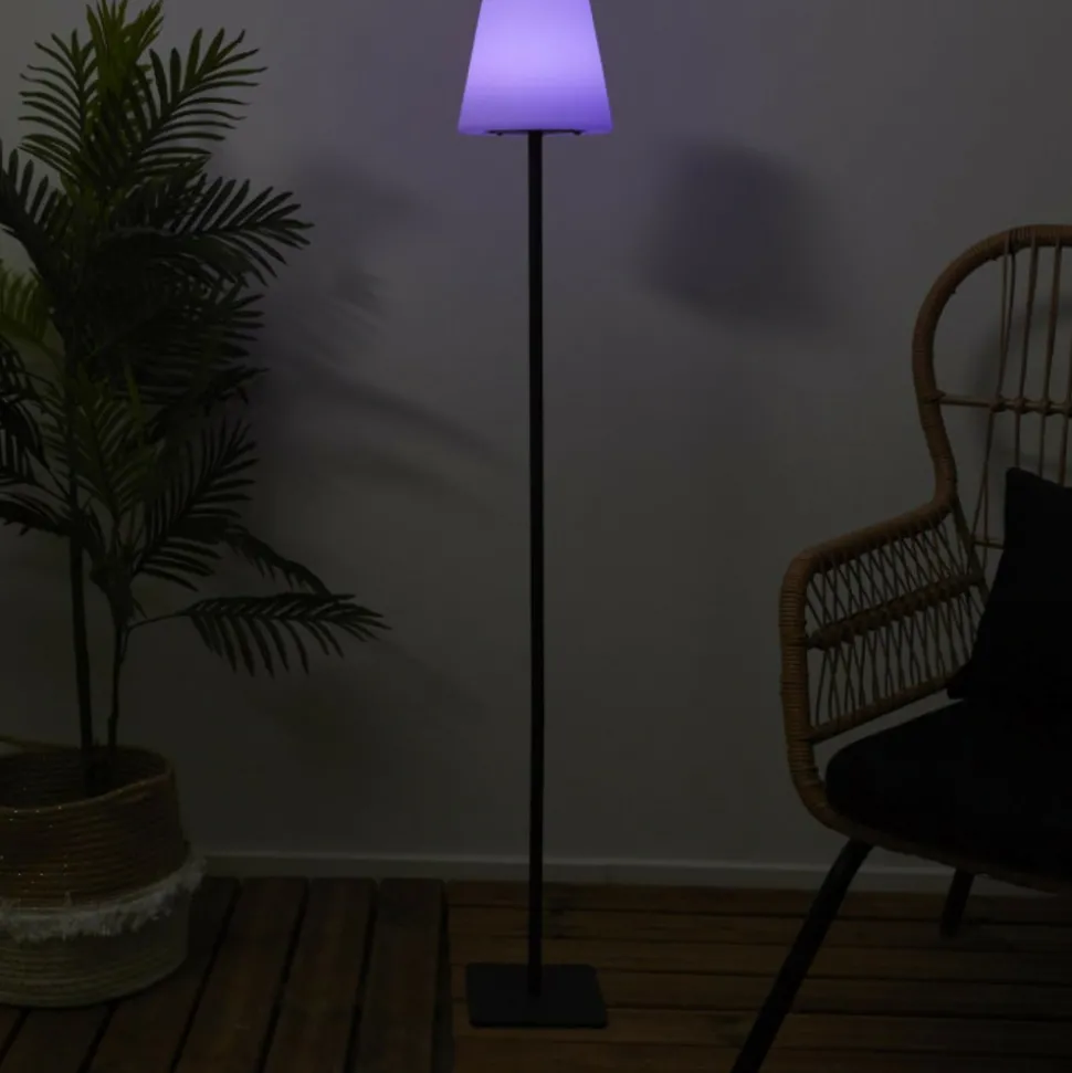 PARIS PRIX - Lampadaire d'extérieur solaire "led" 120cm blanc