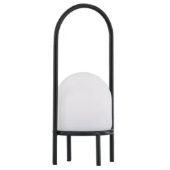 PARIS PRIX - Lampe à poser d'extérieur led "colie" 43cm noir