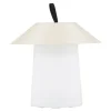 PARIS PRIX - Lampe à poser d'extérieur led "rubu" 26cm beige