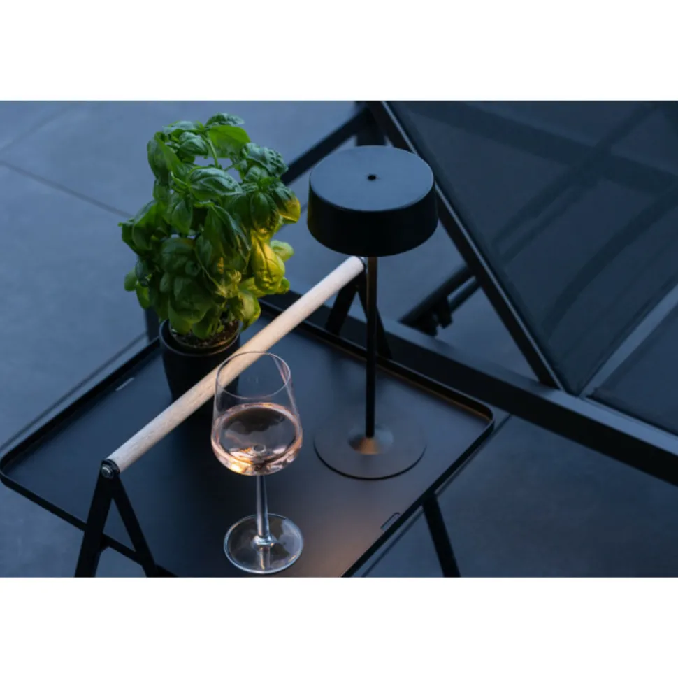 PARIS PRIX - Lampe à poser d'extérieur led "tern" 34cm noir
