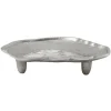 PARIS PRIX - Plateau décoratif "wood art" 19cm argent
