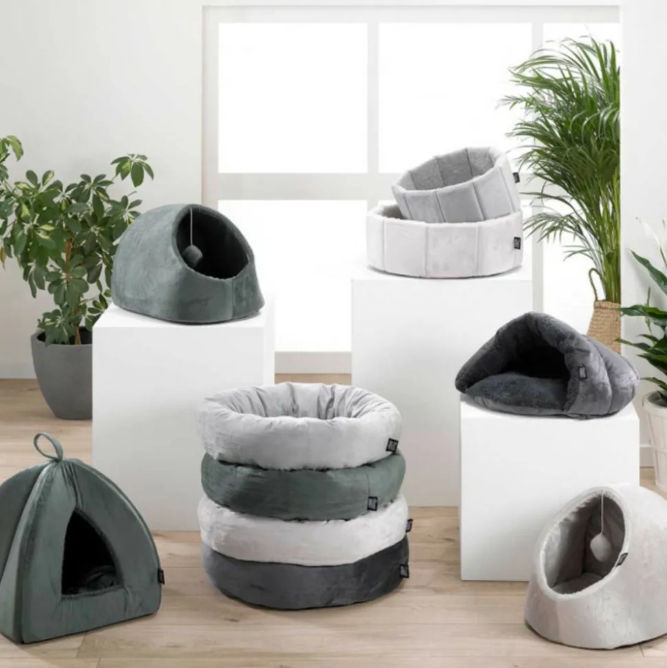 PARIS PRIX - Tente pour chat "sweet cat" 38cm vert foncé