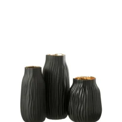 PARIS PRIX - Vase à rainures en verre