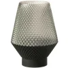 PARIS PRIX - Vase design en verre "vuoto" 27cm gris