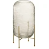 PARIS PRIX - Vase sur pied en verre "pieto" 30cm transparent