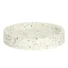 PARIS PRIX - Vide-poche en ciment "terrazzo" 12m blanc