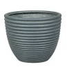 PASSION FOR POTTERY - Pot Regina avec relief 04 gris foncé - D.30xH.25cm