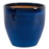 PASSION FOR POTTERY - Pot émaillé en grès Corsica 01H Bleu aqua - D.31xH.30,5cm