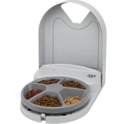 PETSAFE - Mangeoire animaux de compagnie 5 repas eatwell minuterie gris