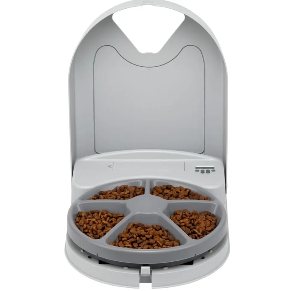 PETSAFE - Mangeoire animaux de compagnie 5 repas eatwell minuterie gris