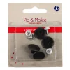 PIC ET MALICE - Boutons de jeans x4, coloris métal - 16mm