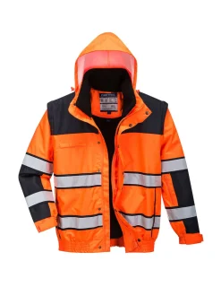 PORTWEST - Blouson hivis 3 en 1 couleur : orange/noir taille 4xl - portwest