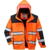 PORTWEST - Blouson hivis 3 en 1 couleur : orange/noir taille l - portwest