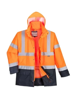 PORTWEST - Parka bicolore executive 5-en-1 couleur : orange/marine taille l - portwest