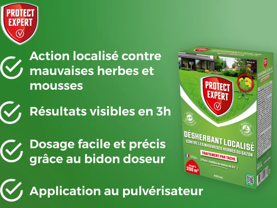 PROTECT EXPERT - Protect expert 2 désherbants concentrés localisés contre les mauvaises