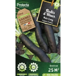 PROTECTA - Graines paysannes - radis d'hiver noir long d'hiver