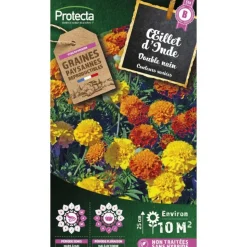 PROTECTA - Graines paysannes - oeillet d'inde double nain varié