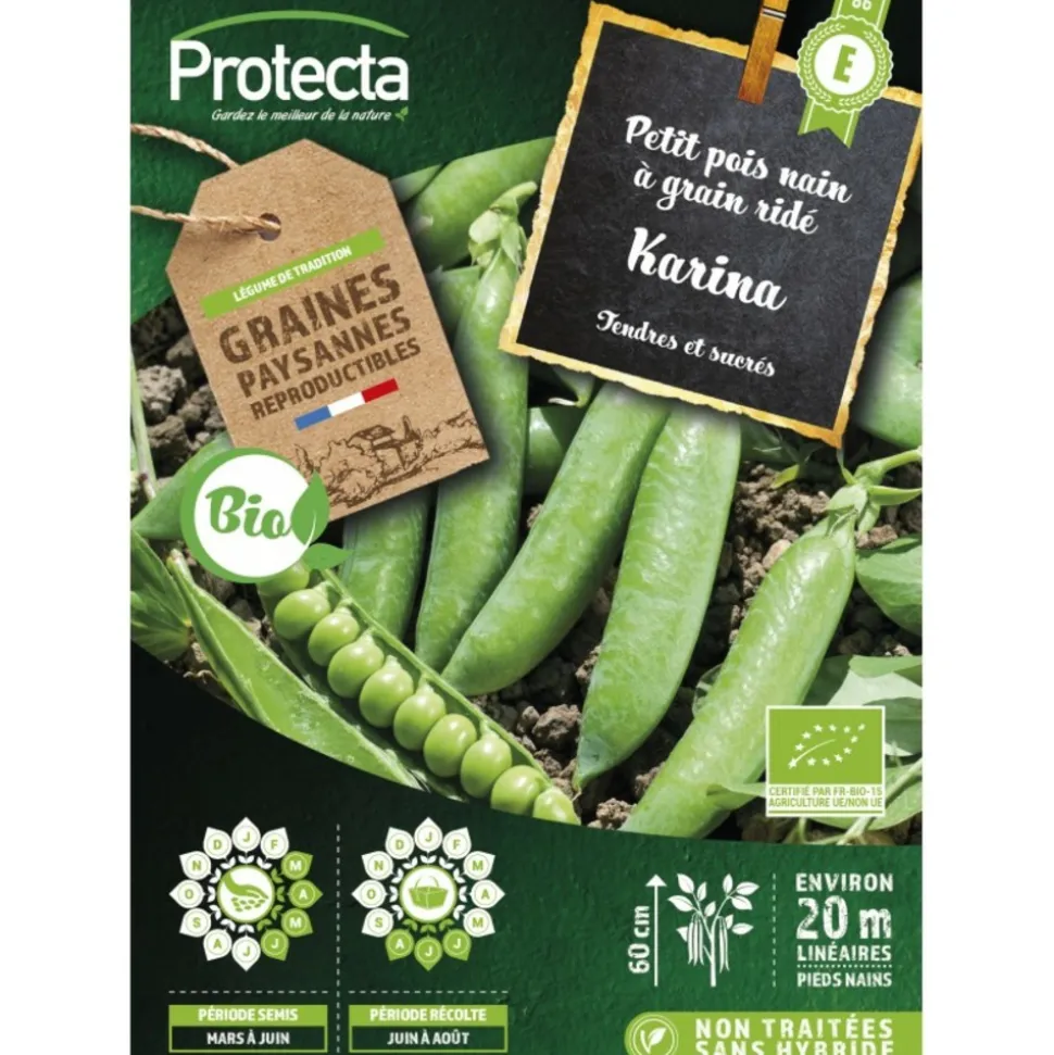 PROTECTA - Graines paysannes - pois nain karina bio
