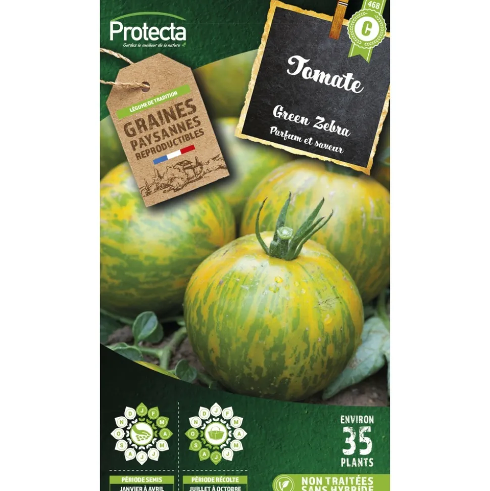 PROTECTA - Graines paysannes - tomate green zebra