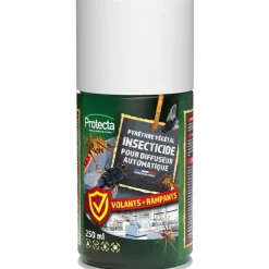 PROTECTA - Recharge pour diffuseur insecticide volants-rampants 250 ml