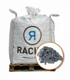 RACINE - Paillage minéral ardoise grise calibre 40/70 big bag 800 litres pour 20m2
