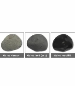 RACINE - Paillage minéral galet marbre noir 24-40mm, filet de 20kg - f-pai068