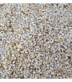 RACINE - Paillage minéral gravier marbre blanc 8-12mm, 10 sacs de 20 kg - f-pai064-10x20