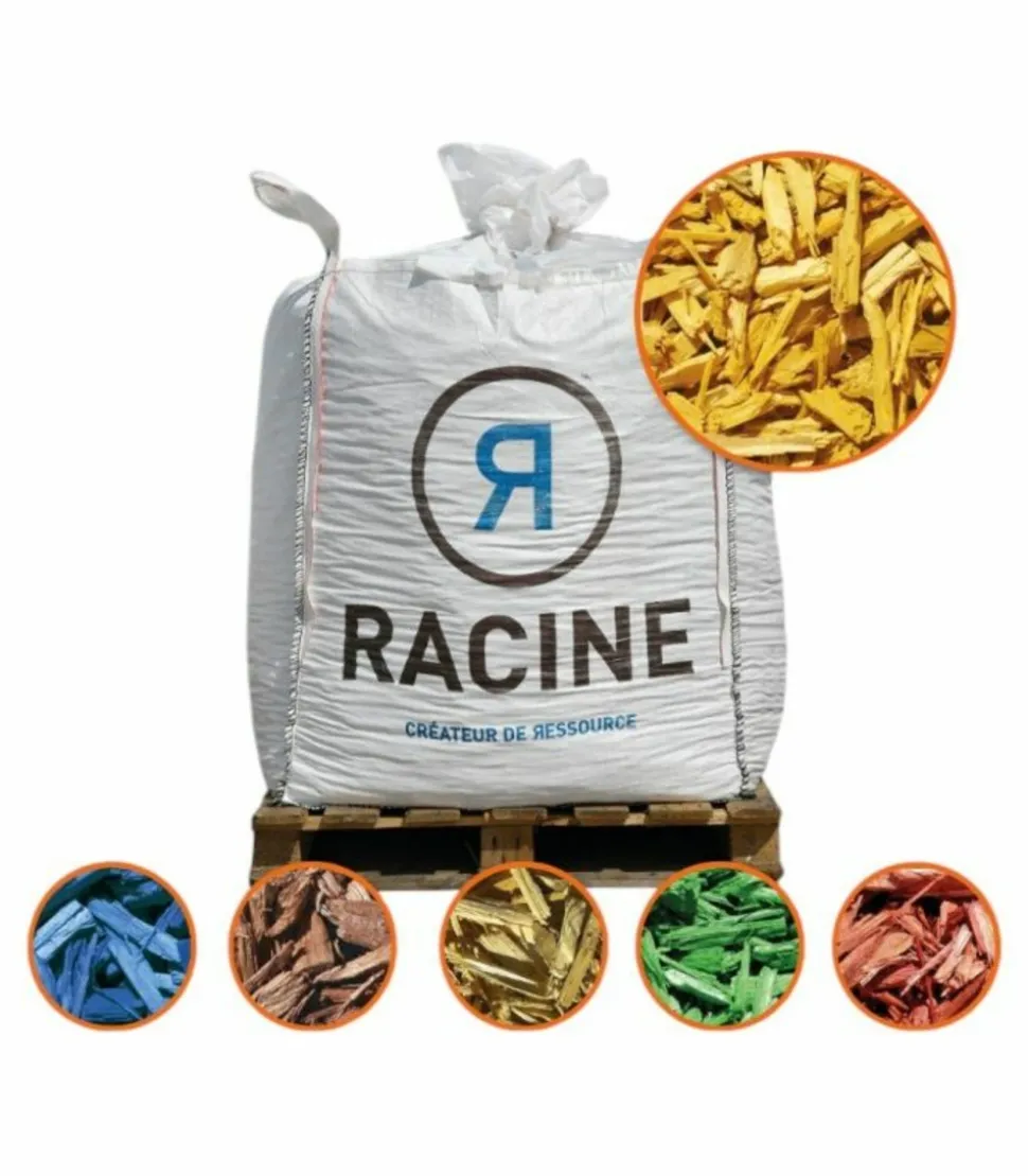 RACINE - Paillis color jaune 20/50mm big bag de 1 m3 - pro108