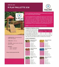 RACINE - Paillis couleur naturel aire de jeux r play 5/30 sac 50 l - rpl027