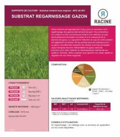 RACINE - Terreau substrat pour regarnissage gazon pour sol sportif, big bag 500 l - pro446