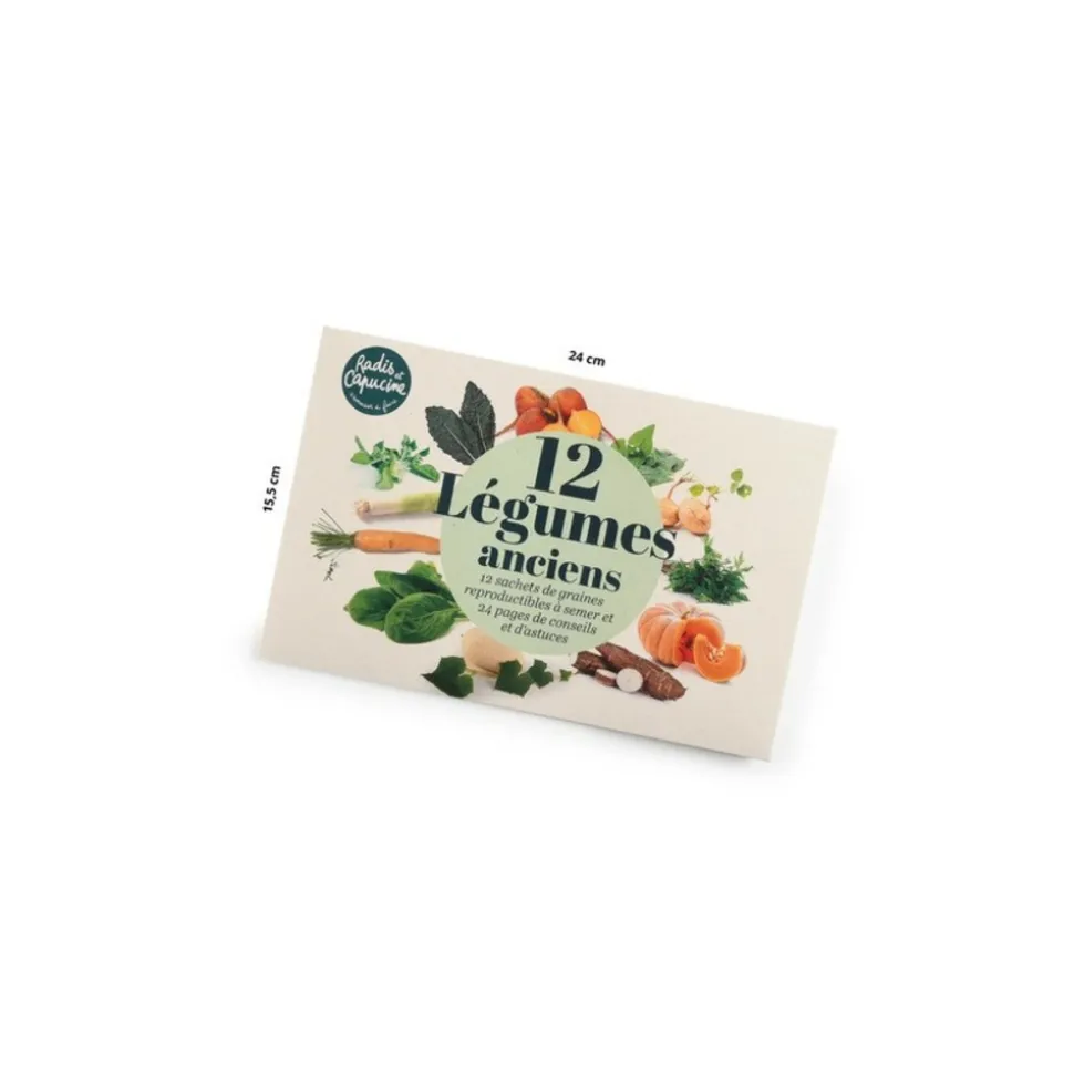 RADIS ET CAPUCINE - Enveloppe de graines anciens à semer (12 variétés)