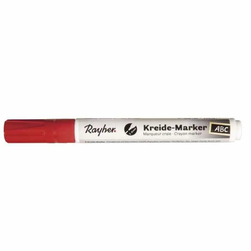 RAYHER - Marqueur craie à pointe 2-6 mm - rouge feu