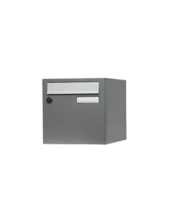 RENZ - Boîte aux lettres normalisée 2 portes extérieur acier gris brillant planète - renz