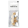 RICO DESIGN - 6 perles - coquillages or - 2 perforations