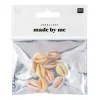 RICO DESIGN - 10 perles - coquillages pastel - 2 perforations