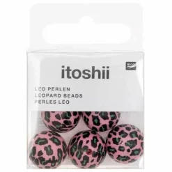 RICO DESIGN - 5 perles acid leo rose ø 16 mm