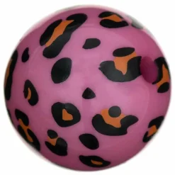 RICO DESIGN - 5 perles acid leo rose fuchsia ø 16 mm
