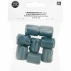 RICO DESIGN - 8 perles cylindriques - bois pétrole - 20 mm