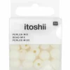 RICO DESIGN - 24 perles rondes 10 mm - blanc cassé