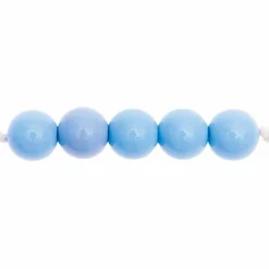 RICO DESIGN - 24 perles rondes 10 mm - bleu-gris