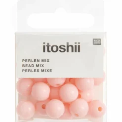 RICO DESIGN - 24 perles rondes 10 mm - abricot